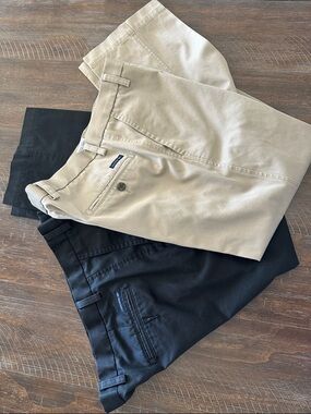 Bundle of Dockers Men’s Cotton Chino Pants in Light Khaki and Black